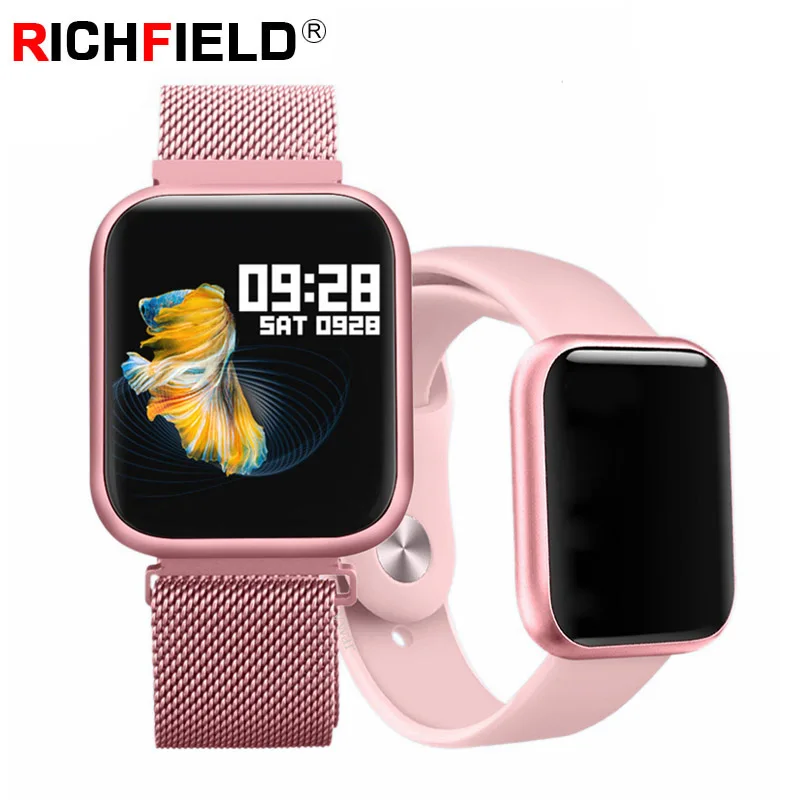 

P80 Smart Bracelet Full Touch 1.3" IP68 Waterproof Fitness Tracker Health Wristband Blood Pressure Monitor Smart Band Smartwatch