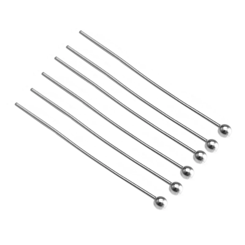 Ball Head RH XINYAO 100/шт. Заколки для головы, булавка для глаз, ювелирное изделие, ожерелье, очаровательные серьги для изготовления ювелирных изделий, DIY аксессуары, шариковые плоские шпильки, иглы - Цвет: Ball Head RH