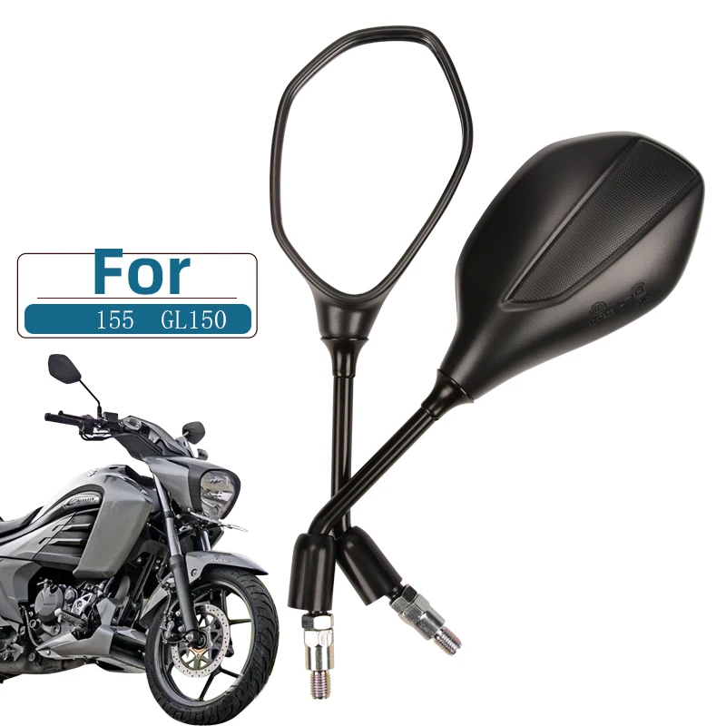 

10mm 3C Certification Universal Motorcycle Rearview Mirrors,For SUZUKI Intruder 155 GL150, Back Side Convex Mirror
