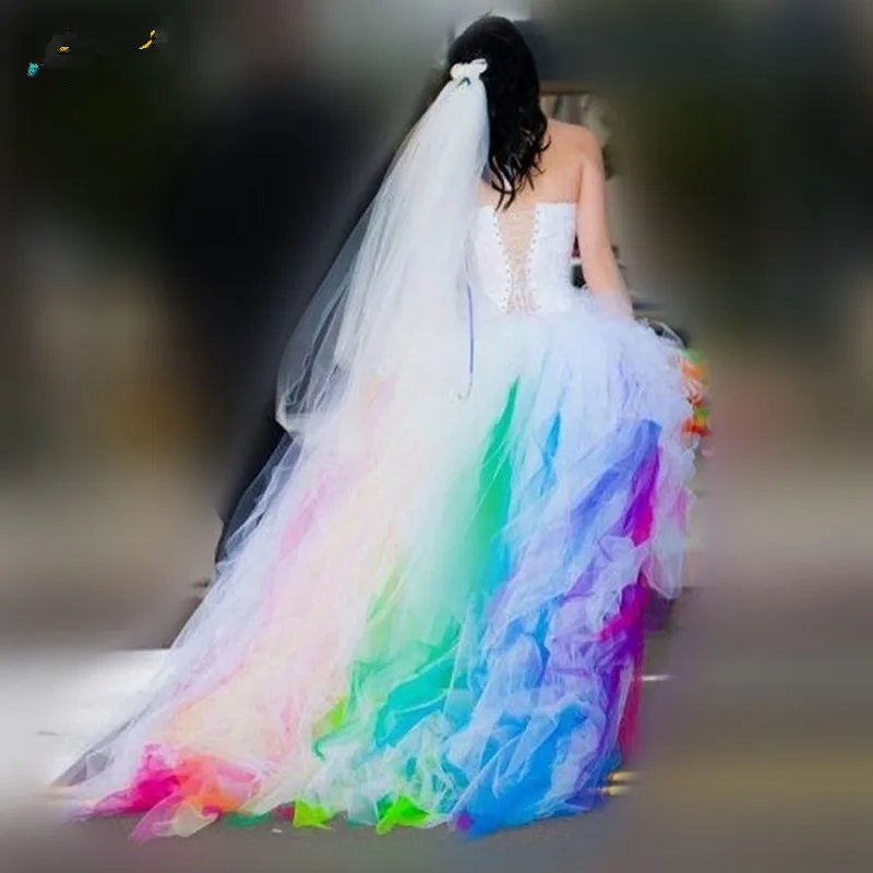 Robe De Mariage, разноцветное Пышное Платье на шнуровке с коротким передом и длинной спинкой, платья для матери невесты