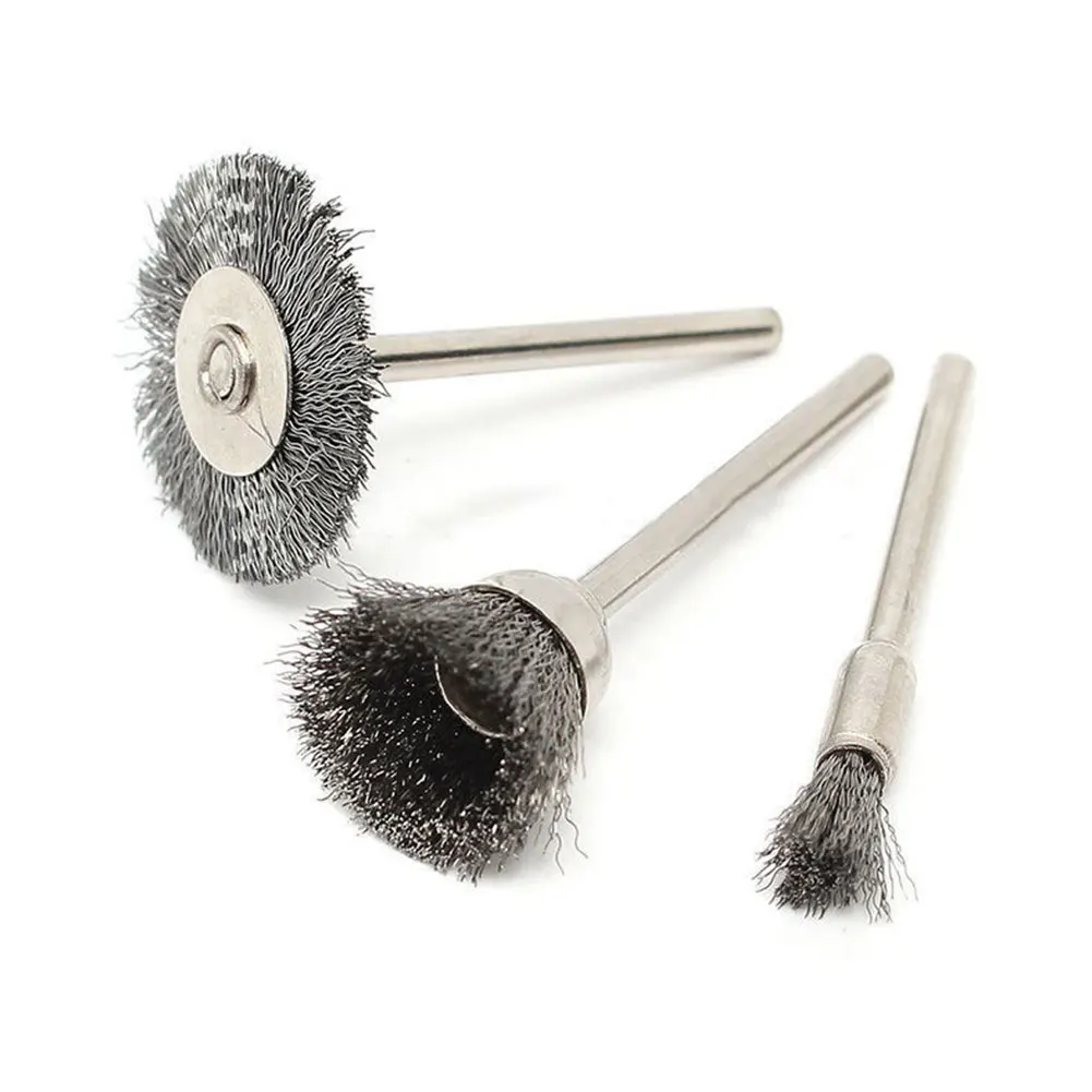 45pcs Brush Wheel Set Producing Rotary Tool Accessory Stainless Steel Polishing Derusting Wire Cup Cleaning Dusting