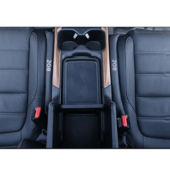 

For Peugeot 208 Pu Leather Fillers Spacer Filler Slot Plug Car Seat Gap Pad 2pcs