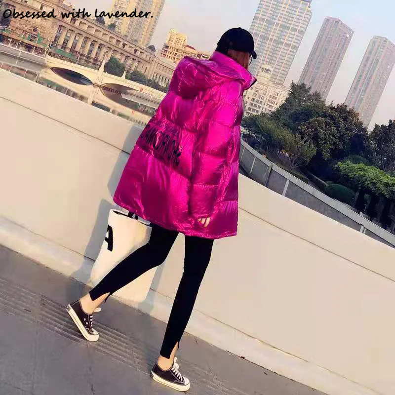 Одержимый лавандой. Новая зимняя одежда для женщин, розовая, красная хлопковая стеганая одежда, Корейская версия свободной хлопковой стеганой одежды