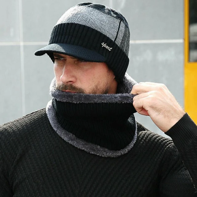 Bonnet Doublé Polaire Épais Pour Hommes, 1 Pièce, Pour L'automne Et L'hiver  - Temu France