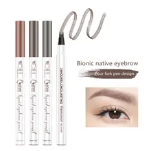

Lezyan Tattoo Eyebrow 3D Liquid Ink Pen Waterproof 4 Fork Pencil Brow Eyes Makeup Female Cosmetics 3 Natural Color Available