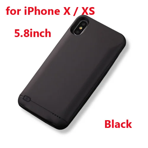 Хит 10000 мАч чехол для зарядного устройства для iphone 6 6s 7 8 Plus внешний аккумулятор чехол для зарядки для iphone X XS Max XR 6 s Внешний Аккумулятор Чехол - Цвет: X XS Black