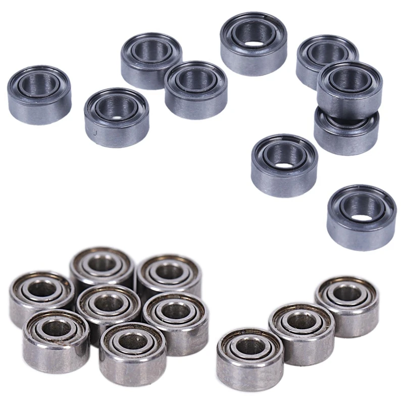 

20 Pcs Miniature Sealed Metal Shielded Metric Radial Ball Bearing, 10 Pcs Model: MR63-ZZ 3X6X2.5Mm & 10 Pcs Model: MR52-ZZ 2X5X2