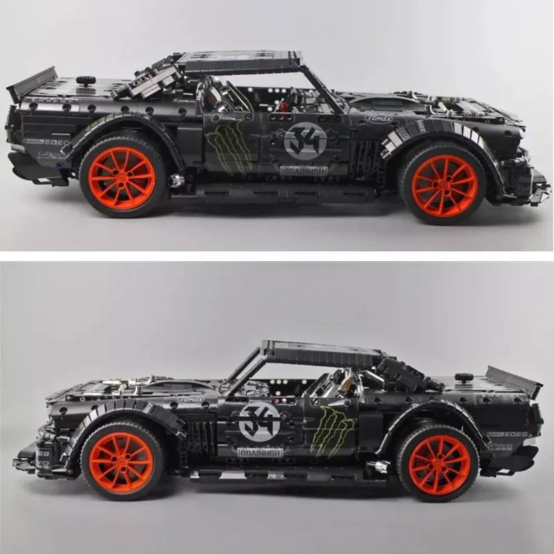 Новинка 1965 Ford Mustang Hoonicorn Racing приспособление для автомобиля Technic MOC-22970 FIT 20102 строительный блок кирпичи детские игрушки подарок