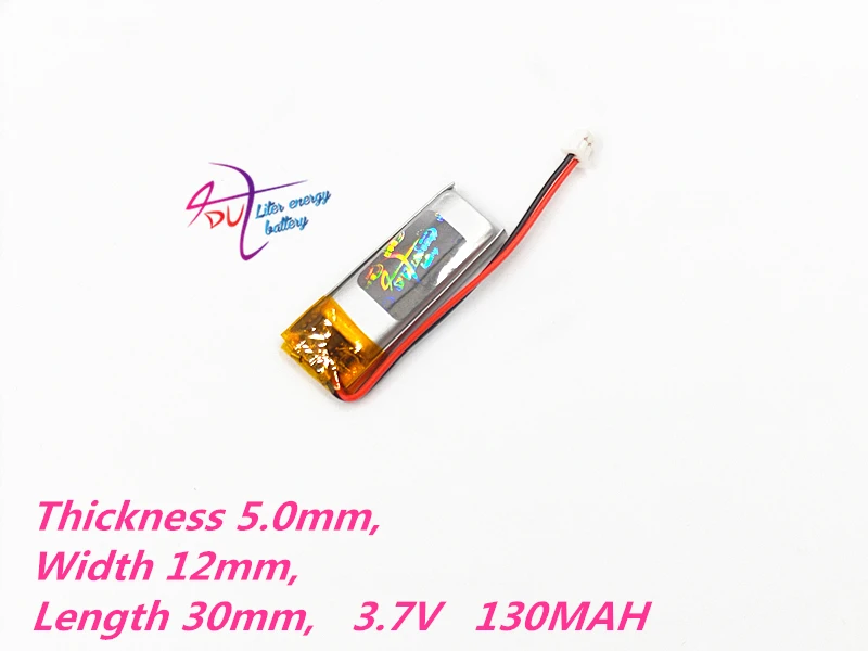3 7 V 130mAh 501230 литий полимерная аккумуляторная батарея с 1 5 мм разъемом для Mp3 GPS PSP