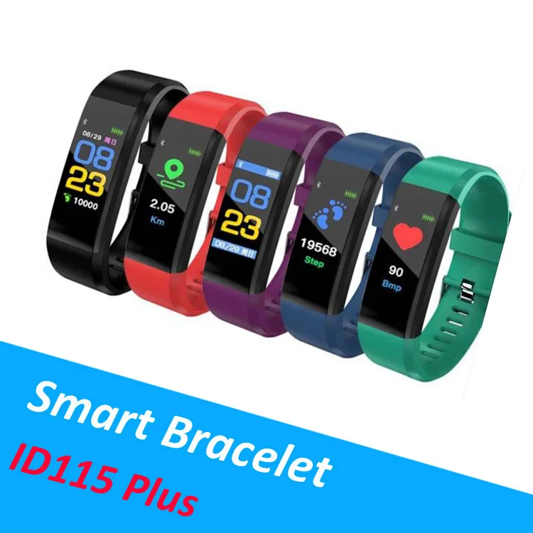 20шт 115 плюс Bluetooth Смарт-часы монитор сердечного ритма Смарт-часы фитнес-трекер Браслет Водонепроницаемый Смарт-браслет