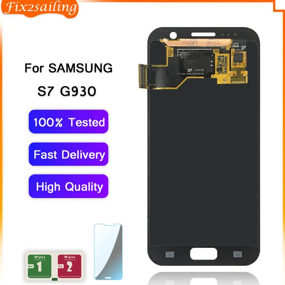 Super AMOLED ЖК-дисплей для Samsung Galaxy S7 G930A G930F сенсорный ЖК-экран в сборе G930 Новинка |
