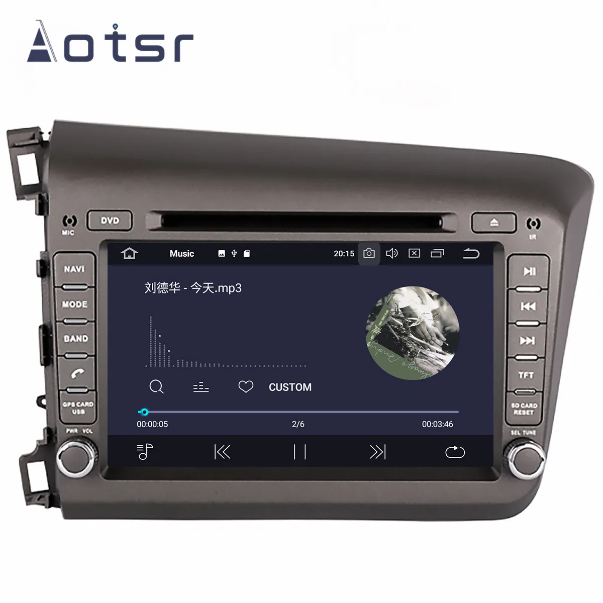 Excellent 7” Android 9.1 IPS Car Radio Player GPS Navigation For Honda civic 2012 2013 2014 2015 Recorder Head Unit Multimedia Player 5