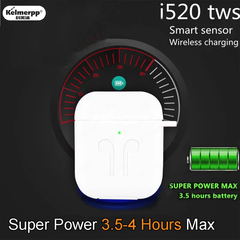 

i520 TWS Pop Up Separate Use Wireless Earphone QI Wireless Charging with Sensor for IPhone Android Samsung