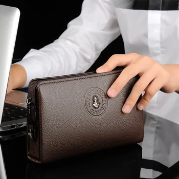 

Yesetn Bag 112019 men's anti theft combination lock high volume business handbag wallet purse