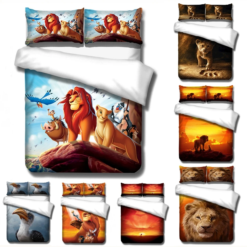Disney The Lion King Simba Bedding Set Cartoon Boy Single Twin Full Queen Size