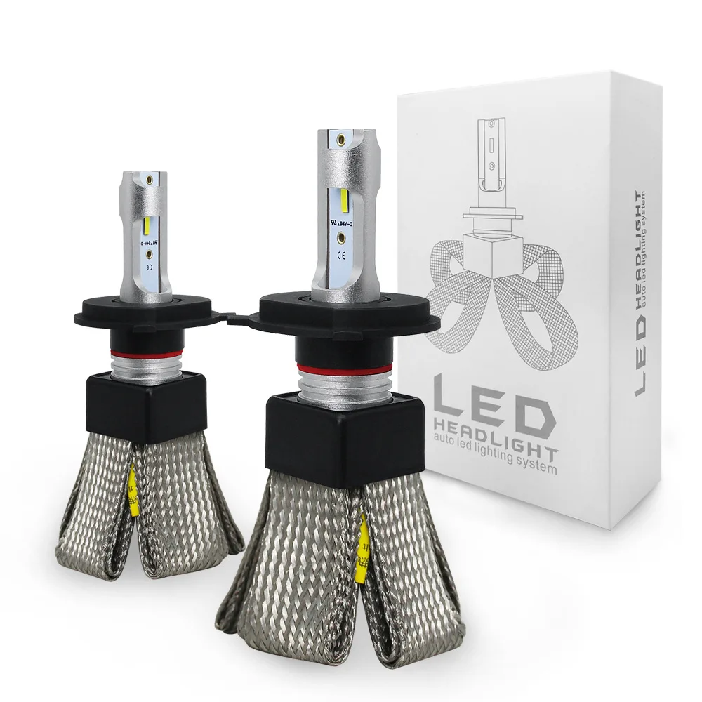 Новые поступления Led h7 Canbus лампы фар led H7 H4 ошибка Свет автомобиля H11 H8 H9 9005 9006 80 Вт 12000LM 6000K HB3 HB4 фары