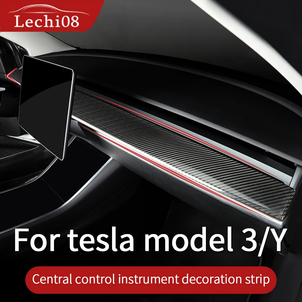 Instrument panel trim for tesla model 3 accessories/car model y model 3 tesla three tesla model 3 carbon/accessoires model3