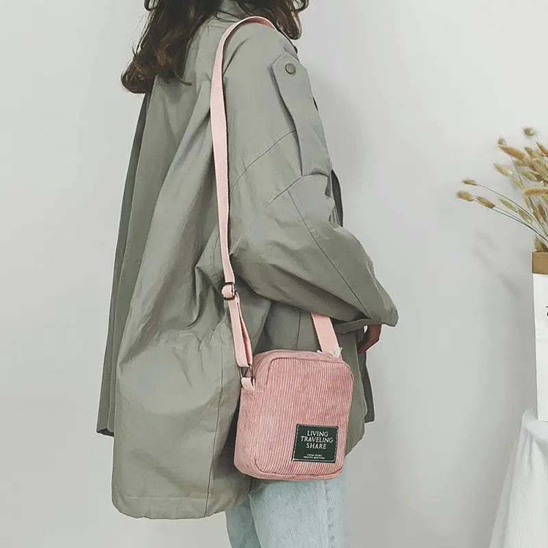 Women Corduroy Flap Bag Single Shoulder Bags Ladies Fashion Soild Color Casual Mini Crossbody Bag 5 Colors crossbody bag