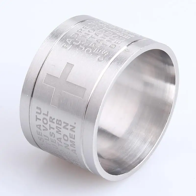 Grandi Dimensioni 8mm Acciaio Al Titanio Colore Oro Gesù Croce Lettera - Foto 6