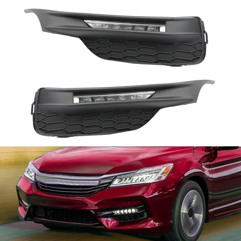 Для Honda Accord Sedan 4Dr- бампер противотуманные фары передний бампер LEDDaytime ходовые огни+ переключатель+ провода