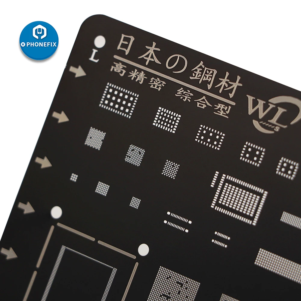 PHONEFIX BGA трафарет реболлинга жестяная посадка шаблон для iPhone 5S 6 7 8 X XS MAX XR материнская плата, пайка инструмент для ремонта