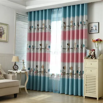 

Curtains for Living Room Bedroom Cartoon Children Giraffe Design Kindergarten Boy Girl Cute Animal