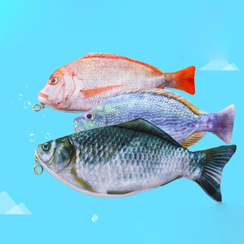 

A Generation of Fat South Korea Creative Fish Pencil Case Carp Model Raw Fish Stationery Bag Young STUDENT'S CHILDREN'S Pencil C