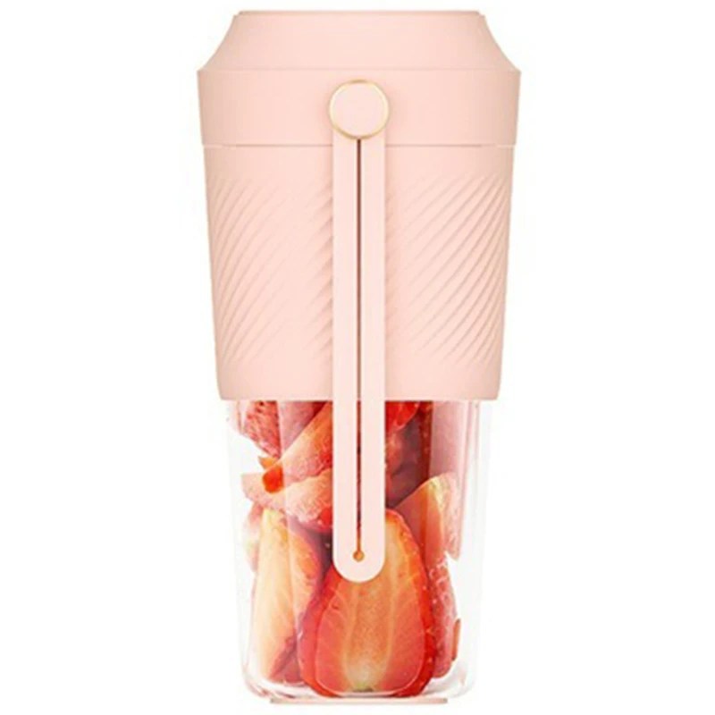 Электрическая соковыжималка электрическая портативная Мини Фруктовый Овощной апельсиновый сок блендер чашка для девочки на открытом воздухе-розовый
