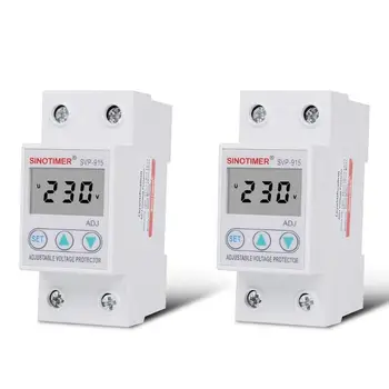

Voltage Protector 230V 40A/63A Adjustable Auto Recovery Overvoltage Undervoltage Relay Breaker Protective Device SVP-915/912/916