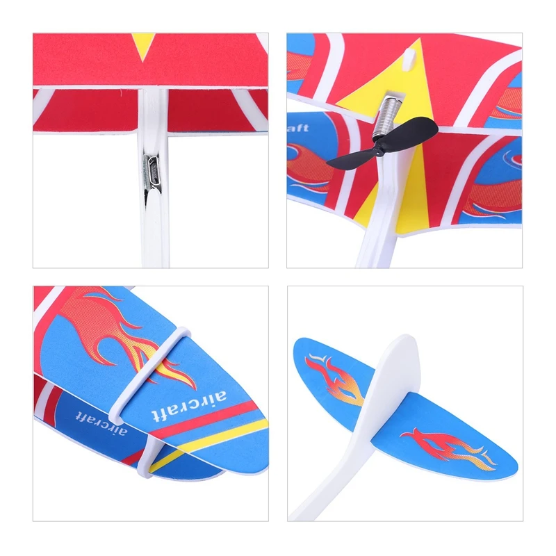 Hot-2Pcs Diy биплан AB Glider пены приведенный в действие летающий самолет Перезаряжаемые Электрический самолет модель научные Развивающие игрушки для детей