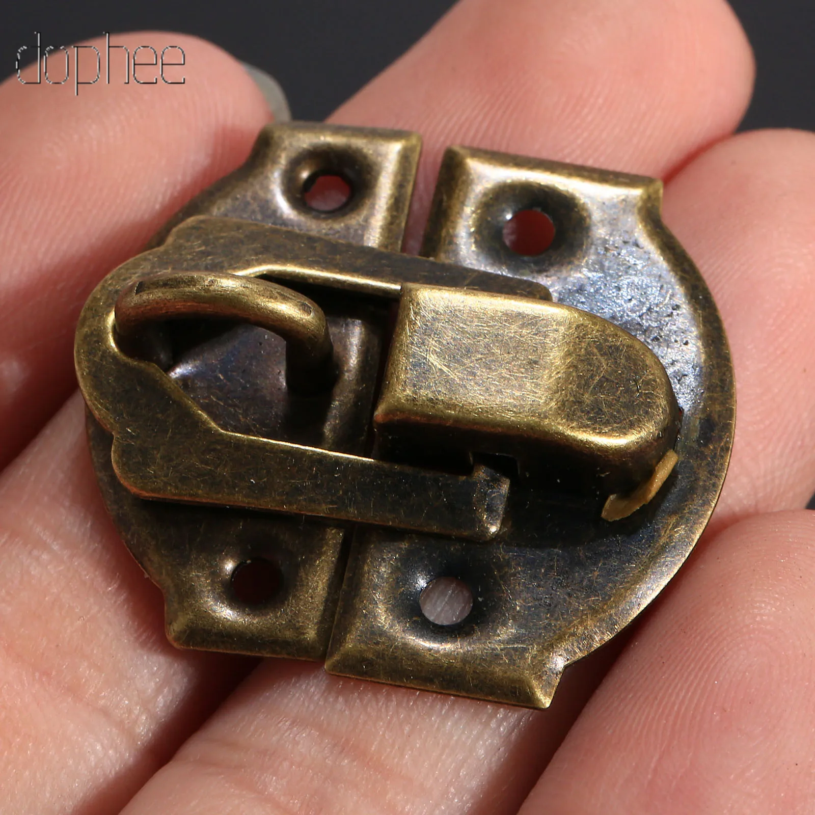 12pcs Antique Metal Lock 29*27mm Wooden Jewelry Box Decorative Padlock Hasps Latch With Screws Furniture Hardware furniture hardware jewelry box hasps