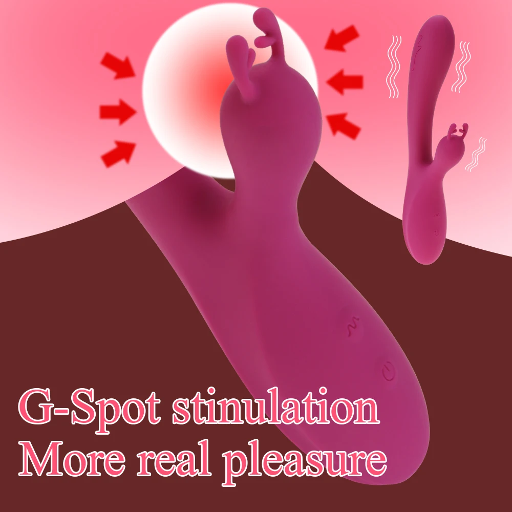 Soft Deep Penetration Rabbit Vibrator For G Spot and A-spot Stimulation 10 Modes Vibrating Dildo Sex Toy For Women Vaginal Orgasm - Vibrators image