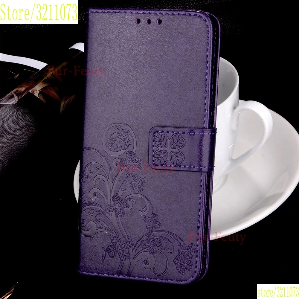 Чехол для samsung A10 A20 Core A30 A40 A50 A70 SM-A705F/DS Lucky Clover тиснение цветок кожаный флип Ретро кошелек с отделением для карт