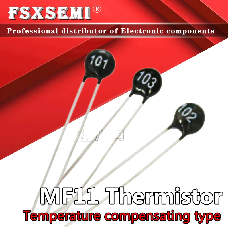 20pcs thermistor resistor ntc mf11 103 10k thermal resistor negative temperature thermistor 20pcs MF11 Thermal Resistor NTC 68K 683 100K 104 150K 154