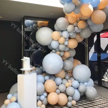 

Hot 234pcs DIY Macaron 1 Globals Blue Skin Gray s Garland Kit for Birthday Baby Shower Wedding Party Decor