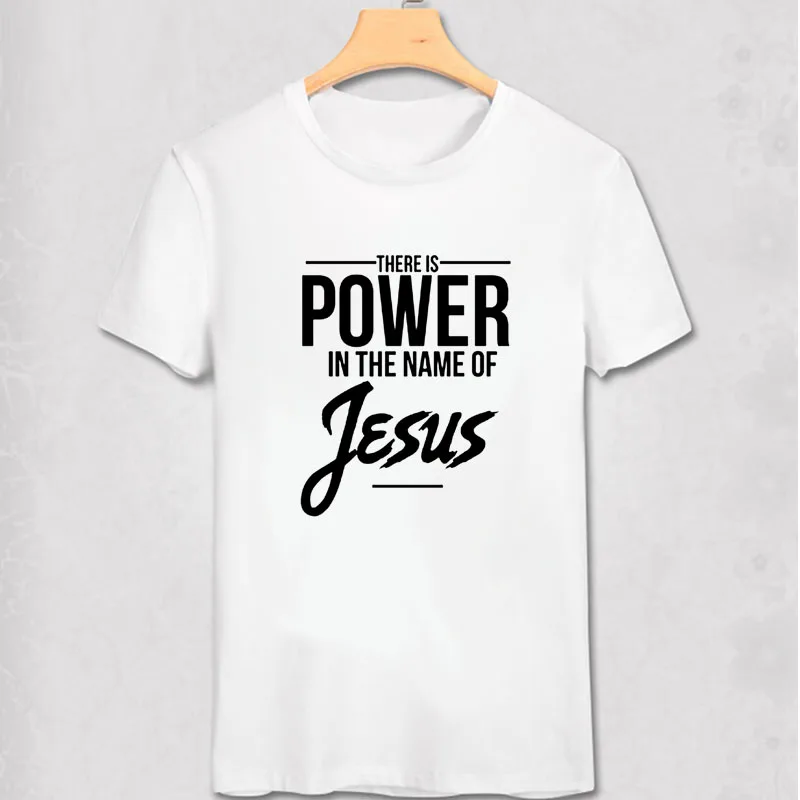 

Jesus Christ T Shirt Jesus Fath Power T-Shirt Christian Men And Women Letters Harajuku Tee Crew Neck 100% Cotton Custom T Shirt