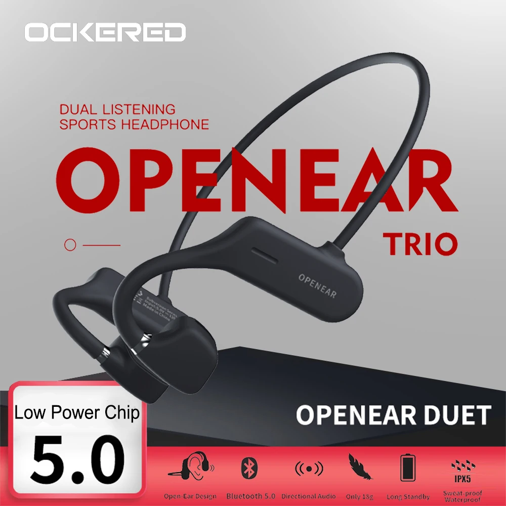 

Bone Conduction Headphone Bluetooth 5.0 Open Ear Wireless Headphone Outdoor Sports Waterproof Running Earphone Stereo Handsfree