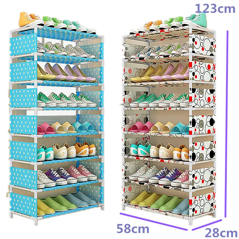 

Shoe Hanger Multi-Layer Storage Simple Shoe Cabinet Dormitory Foyer Small Shoe Dustproof Multi-functional