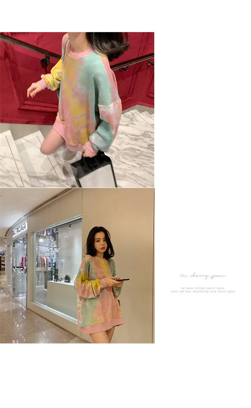 Ulzzang Лоскутная уличная Женская Толстовка Harajuku Печать с капюшоном bf с длинным рукавом Свободные пуловеры толстовки забавные женские