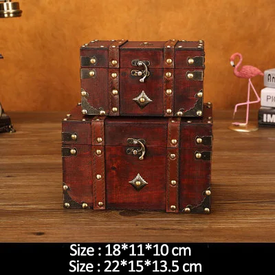 A-Suit Strongwell, европейская, ретро, деревянная квадратная коробка для хранения, деревянная коробка для ювелирных изделий, сундук с сокровищами, реквизит, подарочная упаковочная коробка, винтажный домашний декор - Цвет: A-Suit