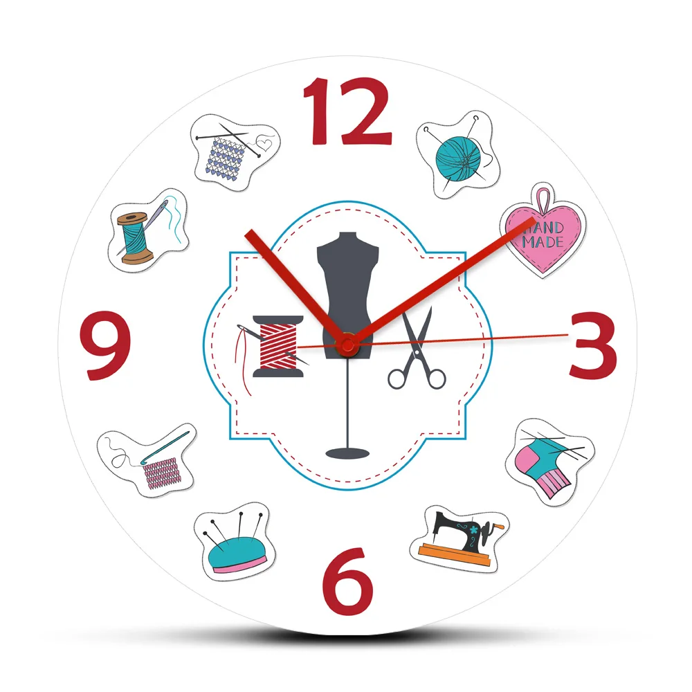 Вязание Шитье и рукоделие красочные иконы напечатанные настенные часы портной