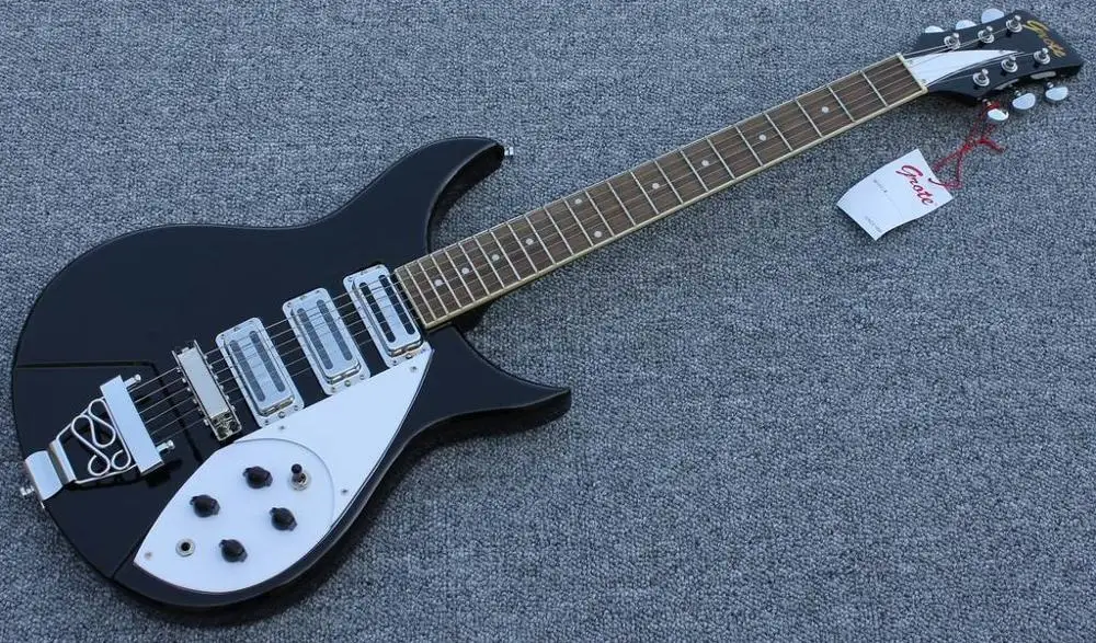 Новая гитара+ фабрика+ ricken 360 электрогитара rickenback 325 электрогитара rick custom гитара 2 цвета - Цвет: Guitar BK 3 pickups