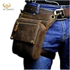 Crazy Horse Leather men Multifunction Design Small Messenger Bag Fashion Travel Belt Waist Pack Drop Leg Bag Pouch Male 211-4-d ► Photo 1/6