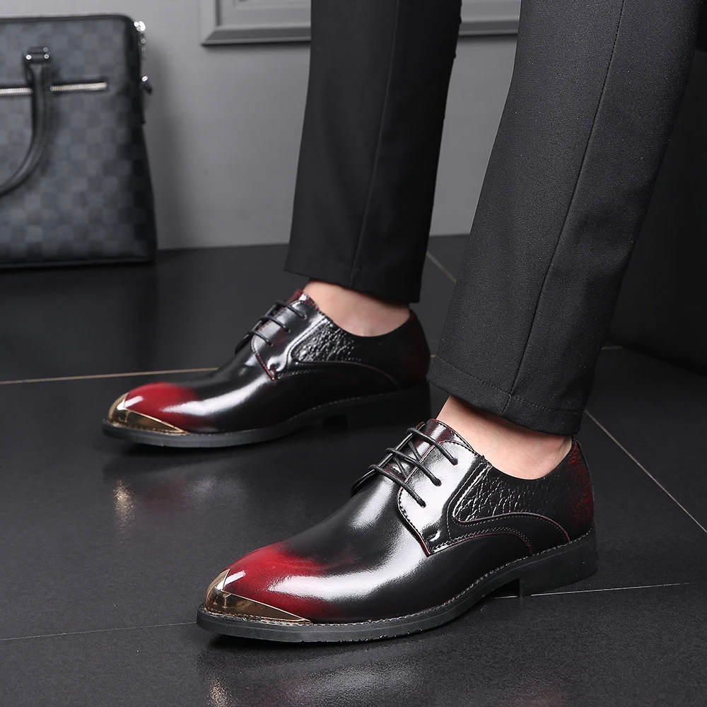 38-48 Мужские модельные туфли деловые стильные джентльменские удобные официальные туфли для мужчин#9915