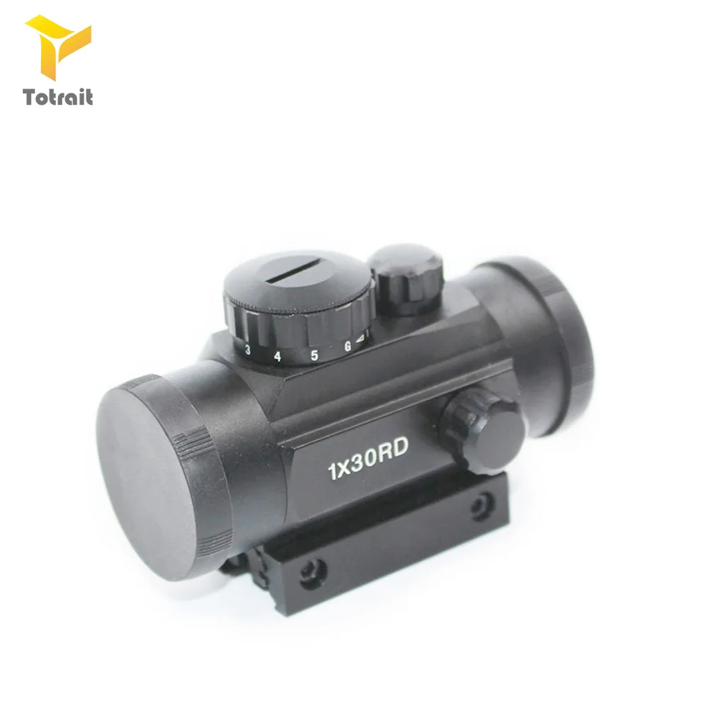 black TOtrait охотничья красная точка SightRiflescope 1X30RD оптика голографическая рефлекторная сетка для тактического охотничьего прицела коллиматорные прицелы - Цвет: black