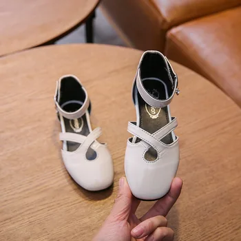 

Kids Shoes 2020 New Spring Children Fashion Dance Party Flat Girls Princess Shoes Solid Color Single Shoes Kids Sandals B791