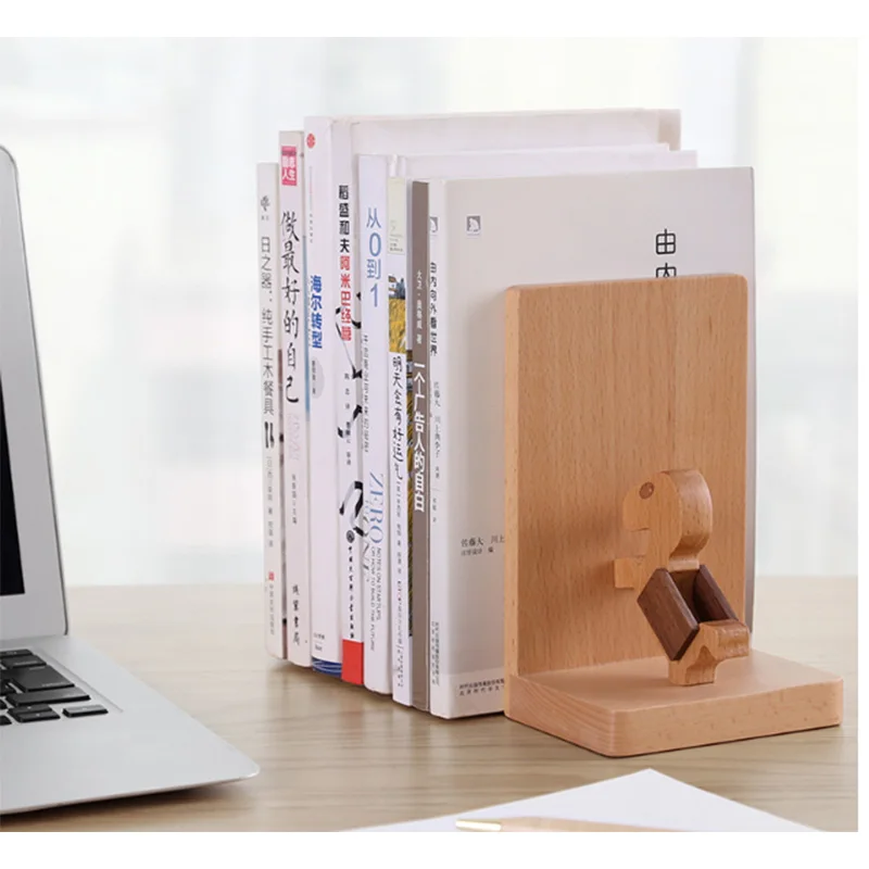 Креативная деревянная книжная папка, книжный блок, подставка для книг из цельного дерева, подставка для книг, книжка с доской из дерева, простой Настольный зажим для книг b