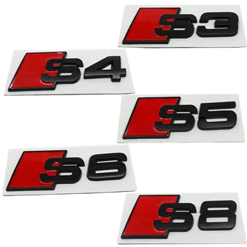 

For Audi S3 S4 S5 S6 S8 RS3 RS4 RS5 RS6 RS8 Logo Car Sticker Metal Emblem Auto Badge Decal for Audi A3 A4 A5 A6 A8 Decoration