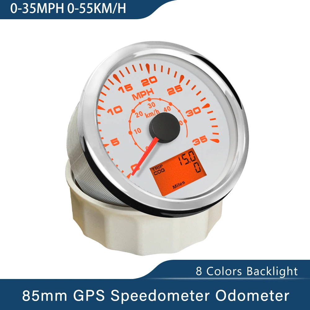 85mm Universal Gps Speedometer Speedo Velometer 35mph 80mph 160mp