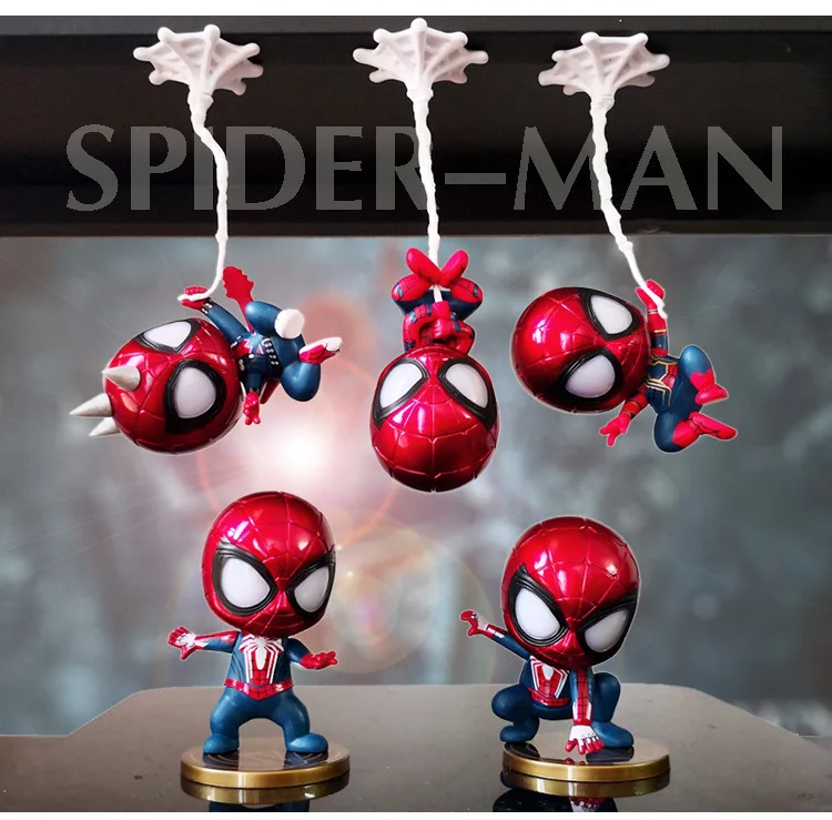 

Disney Spider-Man Hand-made 5 Models Without Lights Shaking Head Spider-Man Car Decoration Interior Decoration Birthday Gifts